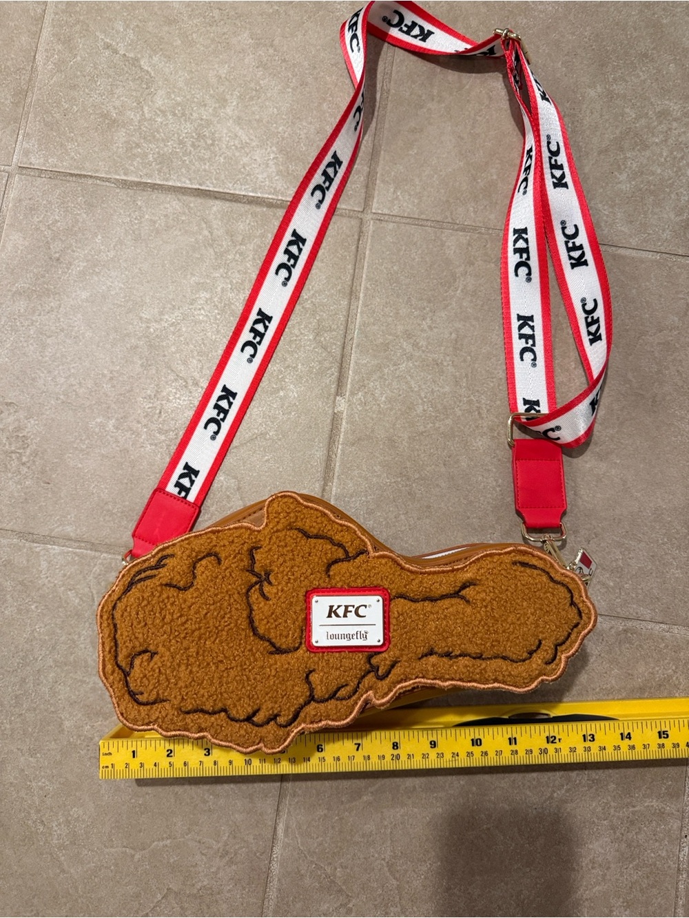 Loungefly KFC Fried Chicken Crossbody Bag in Brown, Red, White